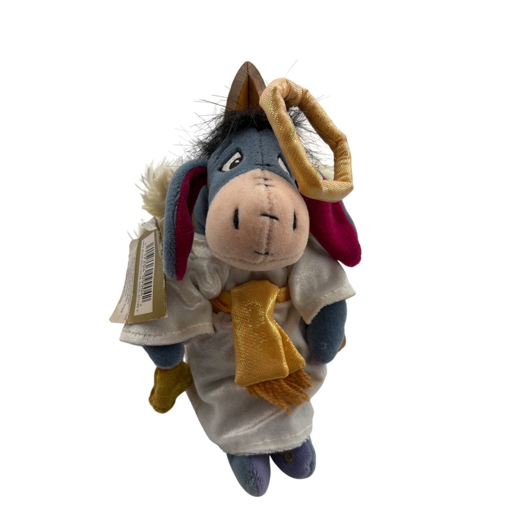 Disney Mini Bean Bag Angel Eeyore 9" Christmas Plush Toy NWT Barcode417204099042